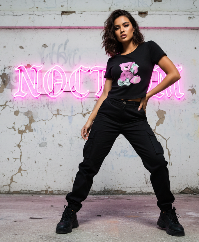 NOCTIVM “SHADOW//CORE” Crop Top