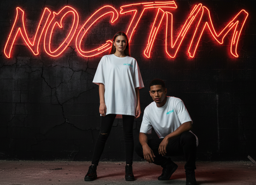 NOCTIVM “VEIL//XIII”
Loose Drop Shoulder T-Shirt